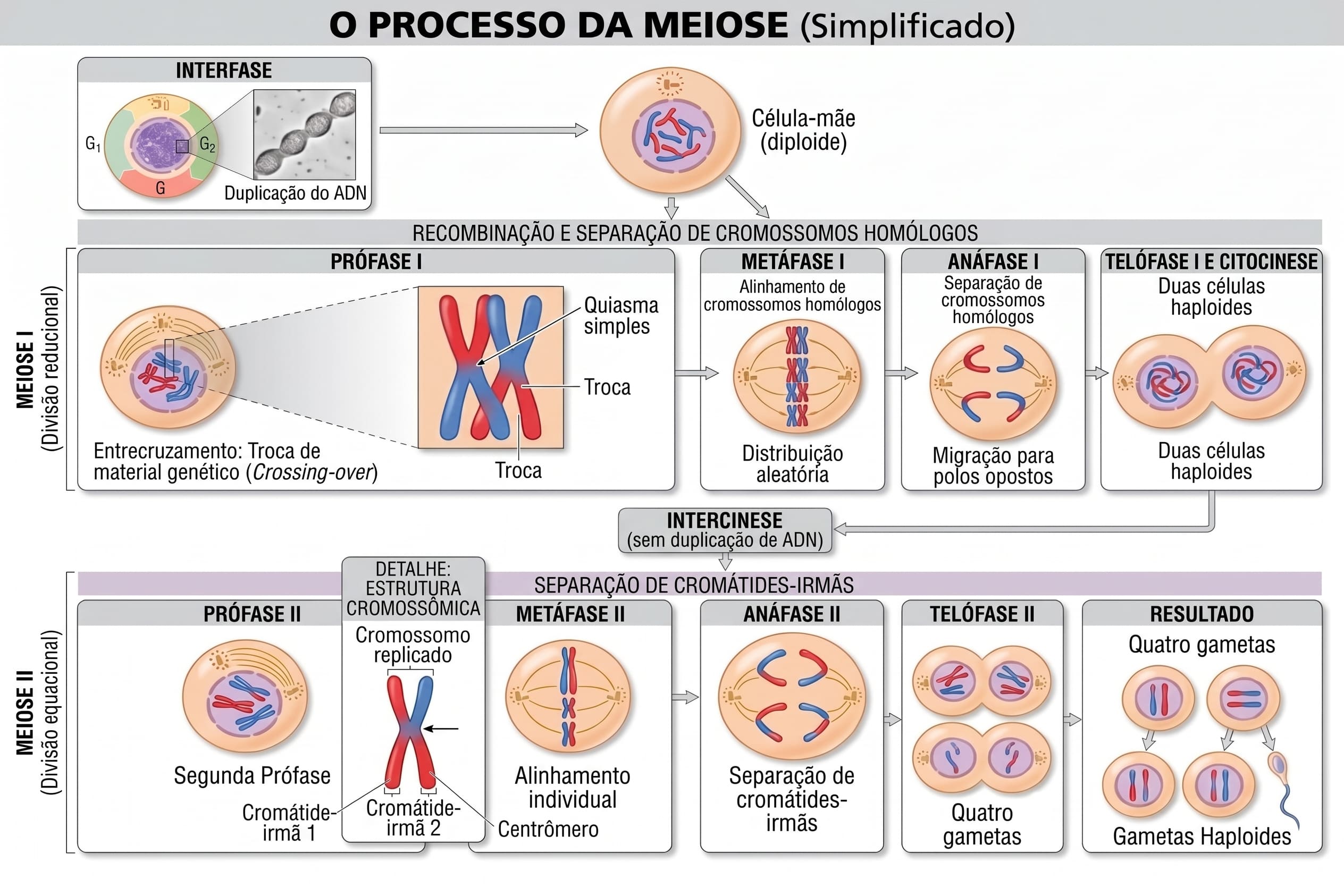 A meiose e como nossos corpos formam óvulos e espermatozoides